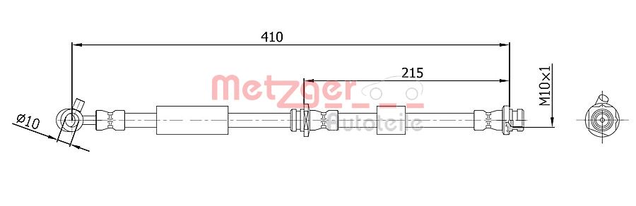 METZGER 4112536 Bremsschlauch